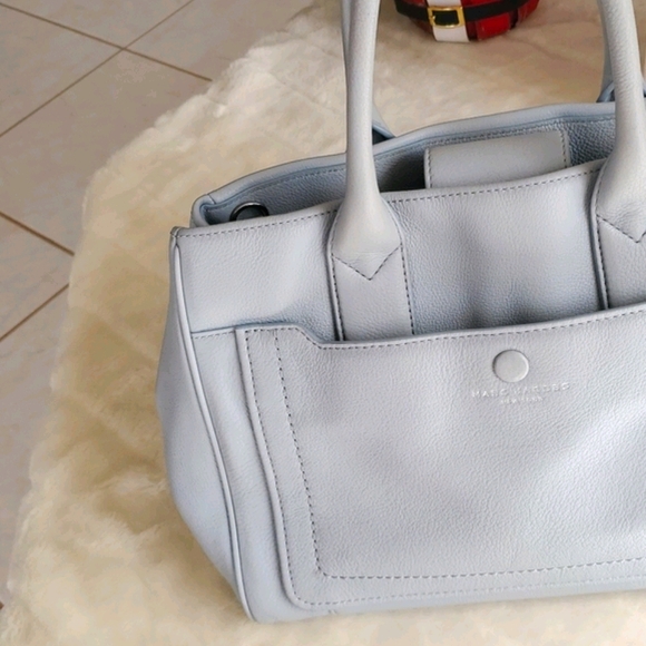 Marc Jacobs Empire City Leather Tote Used Light Blue - Picture 8 of 8